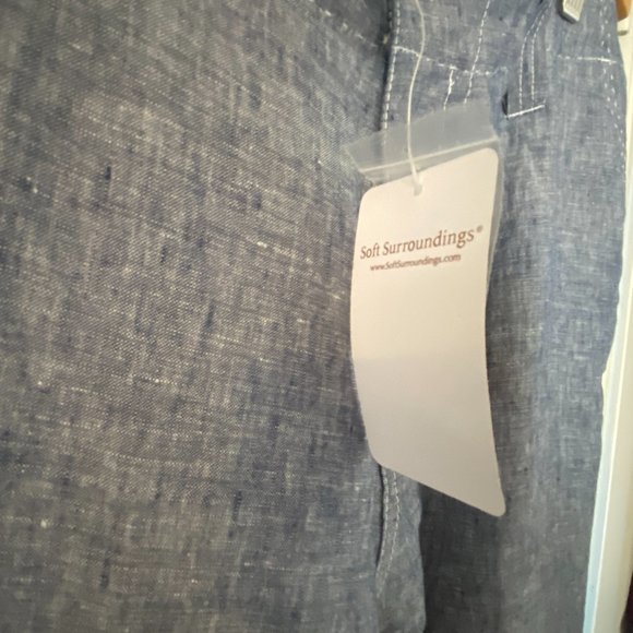 Soft Surroundings Linen Wide Leg Pants Women's Size L - Picture 12 of 15